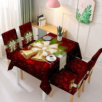 Christmas Stretch Tablecloth Chair Cover One piece chair cover absorbent tablecloth Decoration 2023