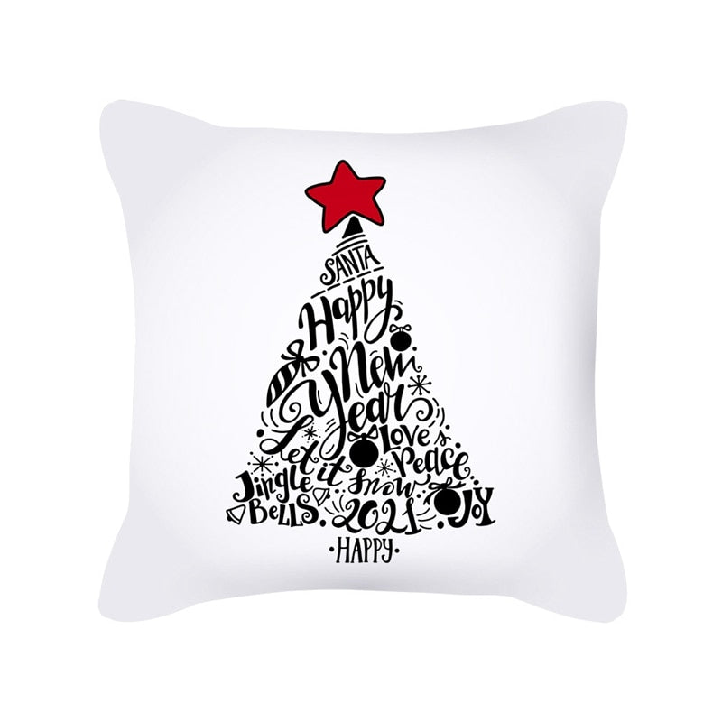 45cm Merry Christmas Decorations For Home Christmas Cushion Cover Pillowcase Happy New Year Decorations 2023 Navidad Acsesirios