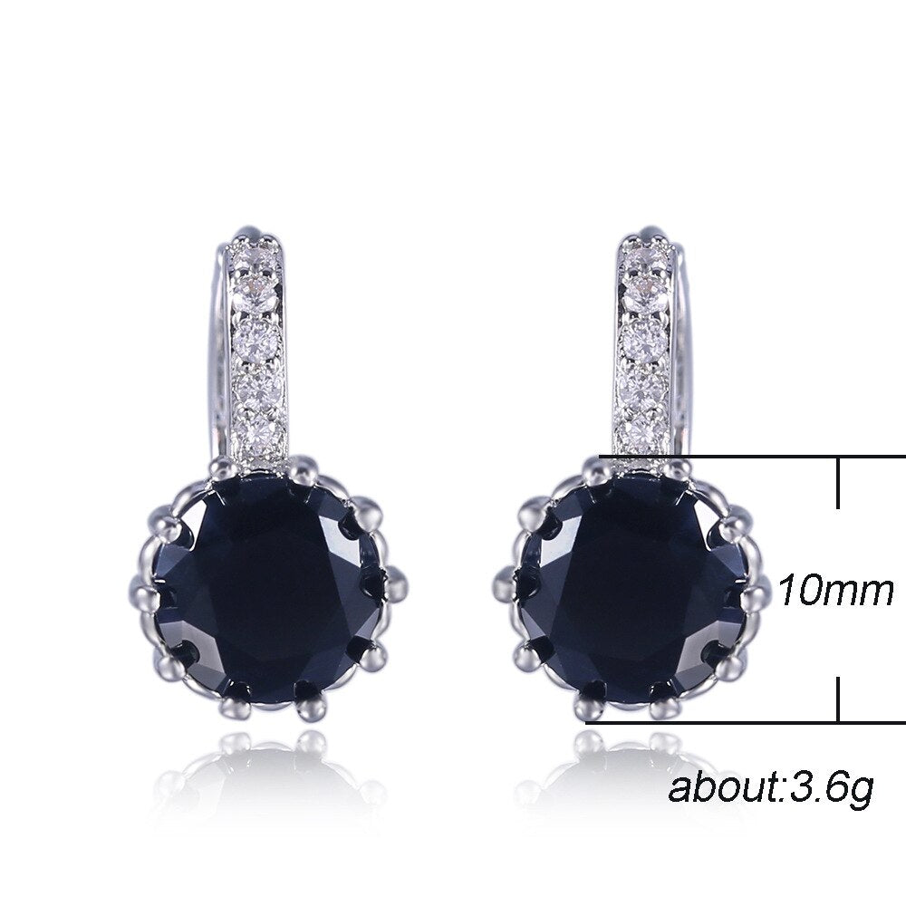 Fashion Silver Color Simple AAA Cubic Zirconia Drop Earrings For Women Wedding Jewerly Bridal Engagement Earrings Female Gifts