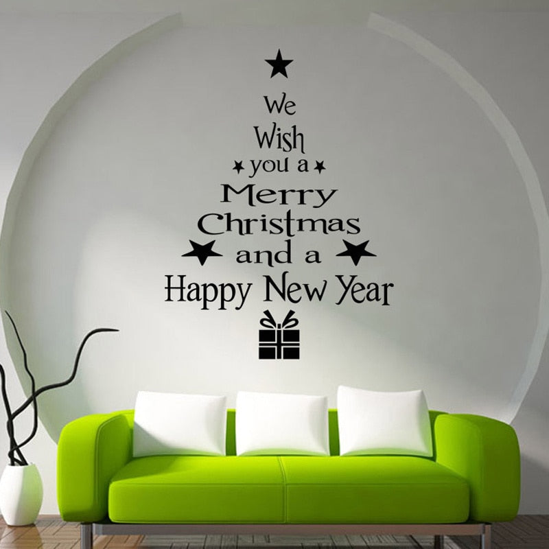 Merry Christmas Wall Window Stickers Christmas Decorations For Home Navidad 2022 Christmas Ornaments Gift Happy New Year 2023