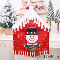 Christmas Chair Covers Santa Claus Hat Christmas Dinner Chair Back Covers Table Decor Christmas Decor for Home New Year 2023