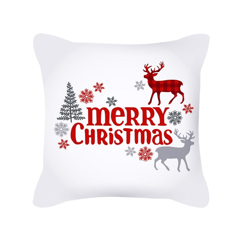 45cm Merry Christmas Decorations For Home Christmas Cushion Cover Pillowcase Happy New Year Decorations 2023 Navidad Acsesirios