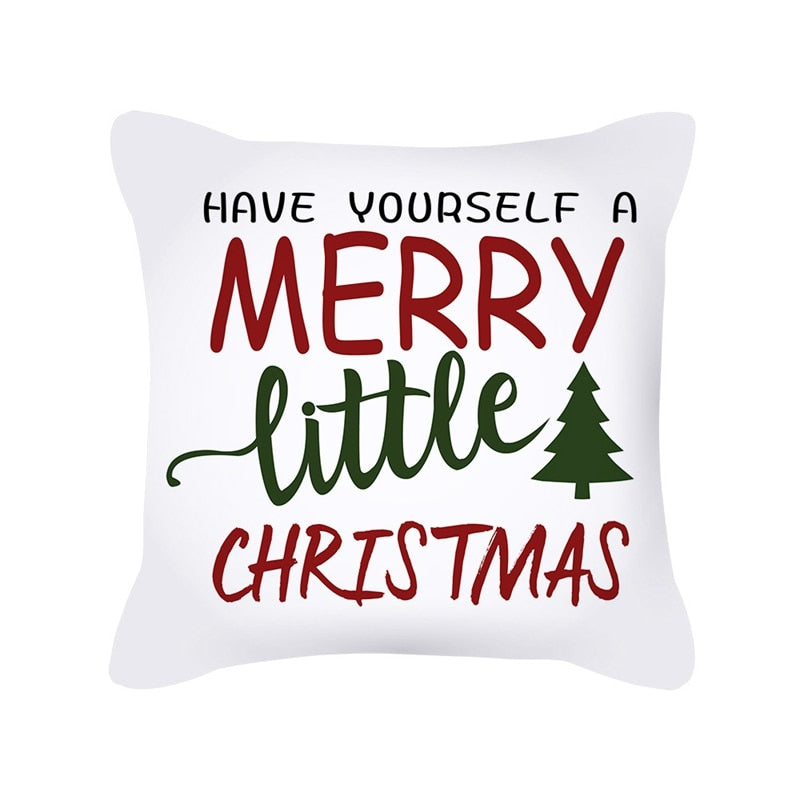 45cm Merry Christmas Decorations For Home Christmas Cushion Cover Pillowcase Happy New Year Decorations 2023 Navidad Acsesirios