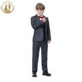 Nimble Spring Autumn Formal Boys Suits for Weddings Children Party Host Costume Wholesale Clothing 3Pcs/Set Blazer Vest Pants