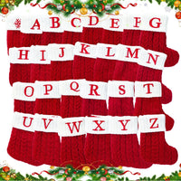 Christmas Socks Red Snowflake Alphabet Letters Merry Christmas Decorations For Home 2022 Xmas Navidad Natal Gifts New Year 2023