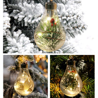 Waterproof Christmas Led Decorative Ball Lamp Transparent Pendant Christmas Navidad Decorative 2023 New Year Luminous Bulb