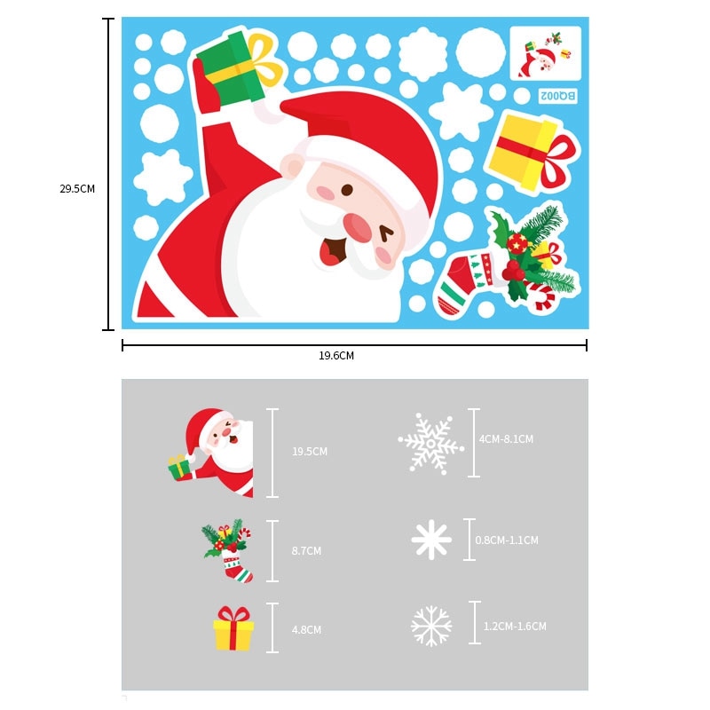 Merry Christmas Wall Window Stickers Christmas Decorations For Home Navidad 2022 Christmas Ornaments Gift Happy New Year 2023