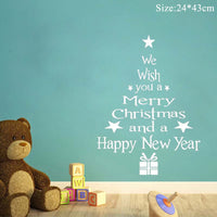 Merry Christmas Wall Window Stickers Christmas Decorations For Home Navidad 2022 Christmas Ornaments Gift Happy New Year 2023