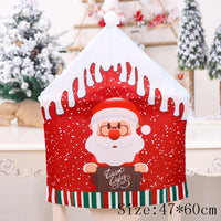 Christmas Chair Covers Santa Claus Hat Christmas Dinner Chair Back Covers Table Decor Christmas Decor for Home New Year 2023