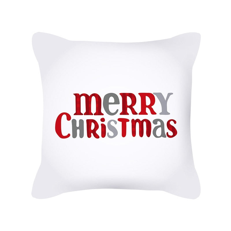 45cm Merry Christmas Decorations For Home Christmas Cushion Cover Pillowcase Happy New Year Decorations 2023 Navidad Acsesirios