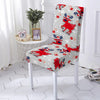 Snowman Print Chair Cover Elastic Seat Chair Cover For Christmas Party Decor Polyester Stretch Chair Slipcover 1/2/4/6 PCS