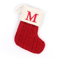 Christmas Socks Red Snowflake Alphabet Letters Merry Christmas Decorations For Home 2022 Xmas Navidad Natal Gifts New Year 2023