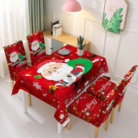 Christmas Stretch Tablecloth Chair Cover One piece chair cover absorbent tablecloth Decoration 2023