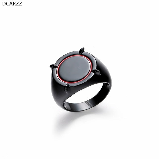 Hanreshe Ladybug Enamel Ring Design Boy Girl Gift Classic Jewelry Party Engagement Ring Cute Black Ring Men