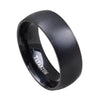 FACEINS Men's Stainless Steel Rings Black Titanium Steel Ring  8MM Trendy Finger Rings Jewelry Accessories Daily Gifts