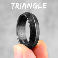 Simple Punk Retro Black Stainless Steel Mens Rings for Women Couple Lover Boy Girlfriend Biker Jewelry Creativity Gift Wholesale