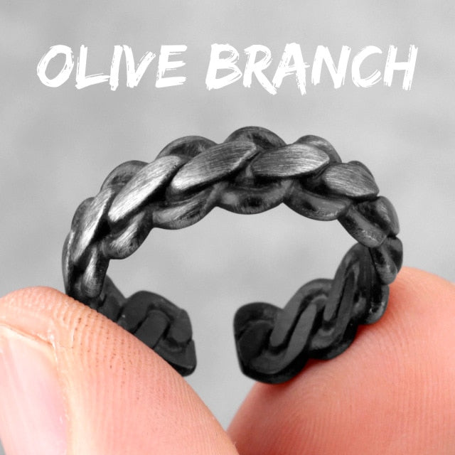 Simple Punk Retro Black Stainless Steel Mens Rings for Women Couple Lover Boy Girlfriend Biker Jewelry Creativity Gift Wholesale