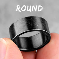 Simple Punk Retro Black Stainless Steel Mens Rings for Women Couple Lover Boy Girlfriend Biker Jewelry Creativity Gift Wholesale