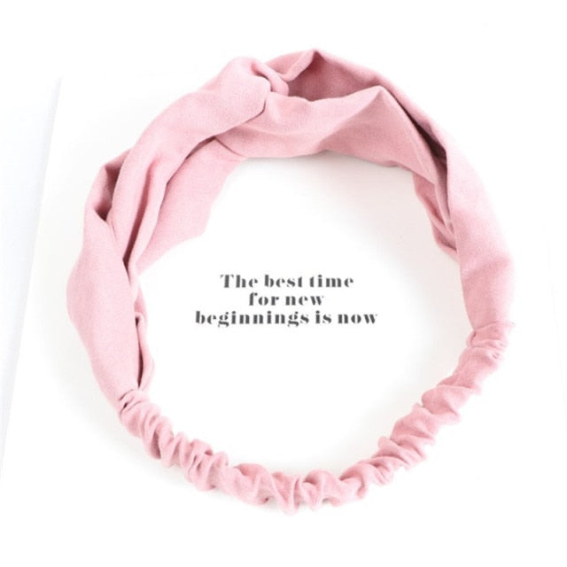 Knot Elastic Hair Bands Soft Twisted Knotted Headwrap