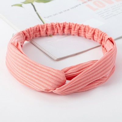 Knot Elastic Hair Bands Soft Twisted Knotted Headwrap