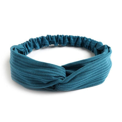 Knot Elastic Hair Bands Soft Twisted Knotted Headwrap