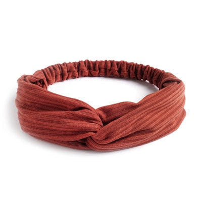 Knot Elastic Hair Bands Soft Twisted Knotted Headwrap