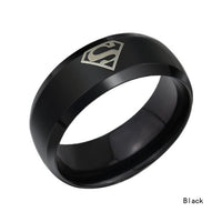 Amader 2018 Titanium Boys Men Black The Flash Symbol Stainless Steel Polished Ring Cocktail Wedding Jewelry Wholesale