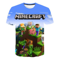 Summer Fashion 3D New My World T Shirt Kids Funny Casual Game T-shirt Children Boy Girl Clothes Cool Oversized Tshirt Tops Tees