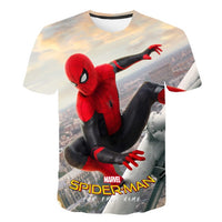 Summer Fashion Children Spider-mαn 3D Cartoon Movie T-shirt Children Boys Short Sleeves Tees Baby Kids Tops For Girls Clothes