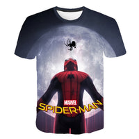 Summer Fashion Children Spider-mαn 3D Cartoon Movie T-shirt Children Boys Short Sleeves Tees Baby Kids Tops For Girls Clothes