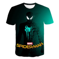 Summer Fashion Children Spider-mαn 3D Cartoon Movie T-shirt Children Boys Short Sleeves Tees Baby Kids Tops For Girls Clothes