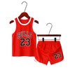 Summer kids suit sports basketball set children's fashion casual baby letter vest T-shirt 2-piece set of children's sports suit