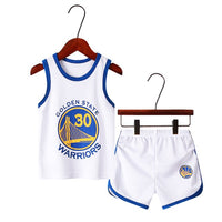 Summer kids suit sports basketball set children&#39;s fashion casual baby letter vest T-shirt 2-piece set of children&#39;s sports suit