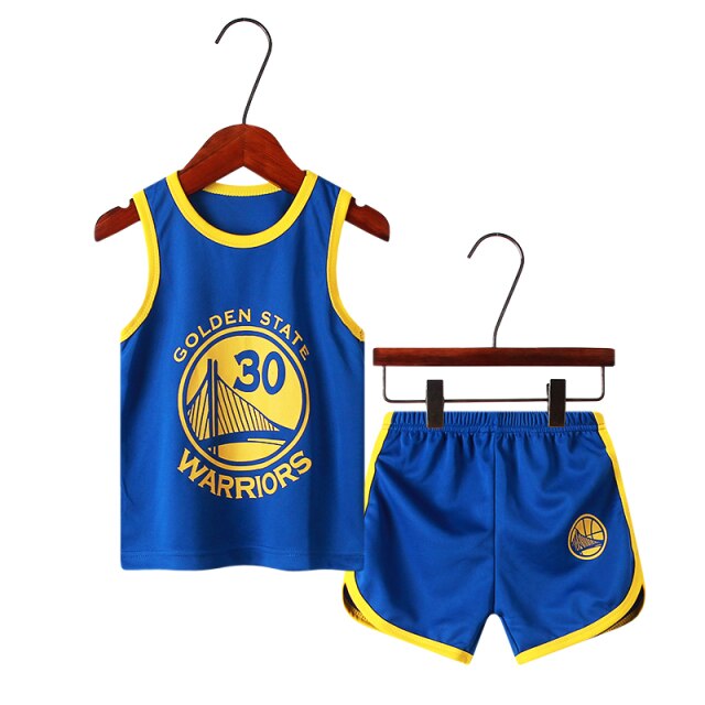 Summer kids suit sports basketball set children&#39;s fashion casual baby letter vest T-shirt 2-piece set of children&#39;s sports suit